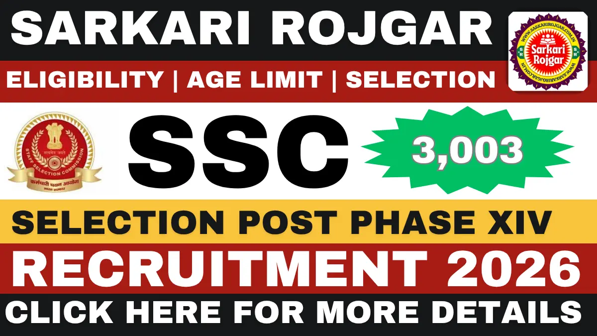 SSC Selection Post Phase 14 Recruitment 2026
