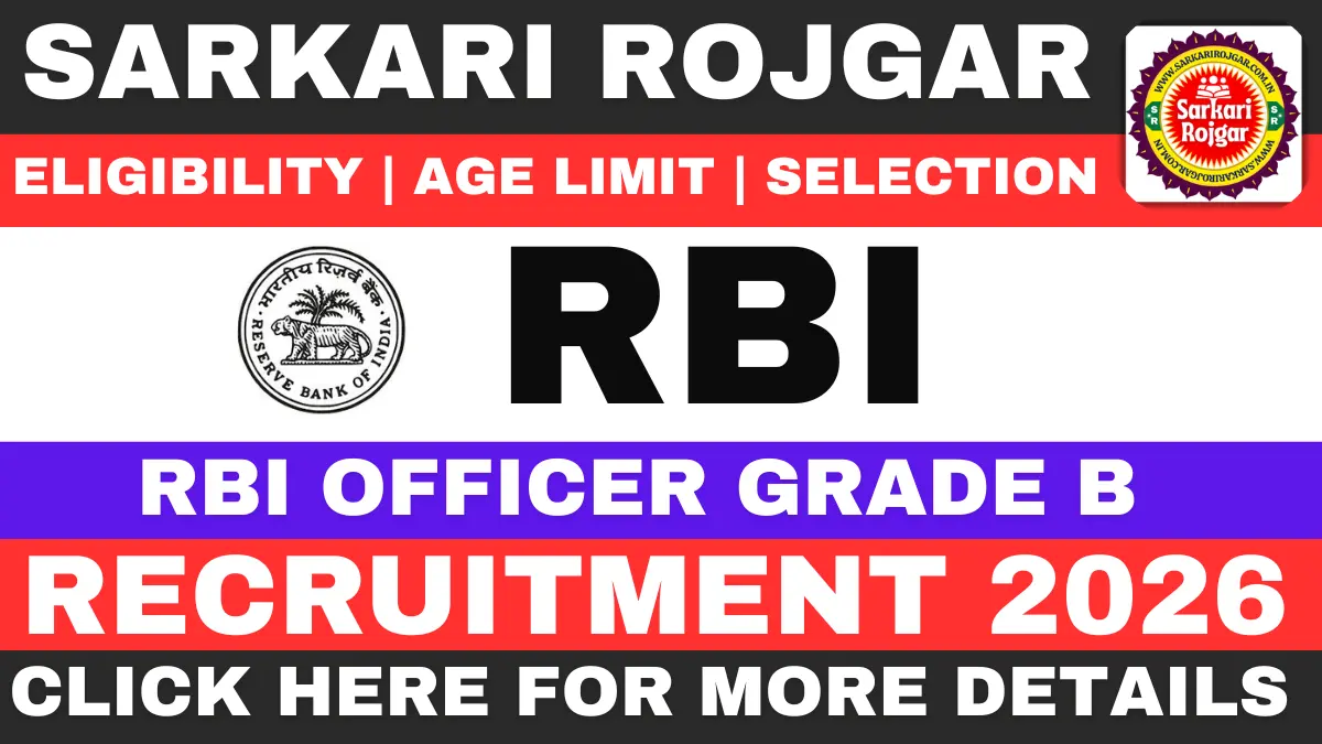 RBI Grade B Recruitment 2026