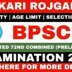 BPSC 72nd CCE prelims Notification 2026