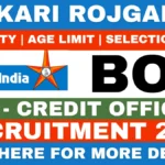 Sarkari Rojgar : SarkariRojgar.Com.co, Sarkari Result 2026, Sarkari Naukri & Sarkari Job Alert 7 Bank of India Credit Officer Recruitment 2026
