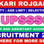 UPSSSC Auditor and Assistant Accountant Recruitment 2026