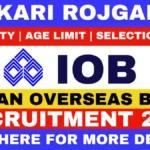 Sarkari Rojgar: Sarkari Naukri, Sarkari Result 2026 & Sarkari Job Alert 11 Indian Overseas Bank Apprentice Recruitment 2026