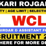 Sarkari Rojgar: Sarkari Naukri, Sarkari Result 2026 & Sarkari Job Alert 9 WCL Recruitment 2026