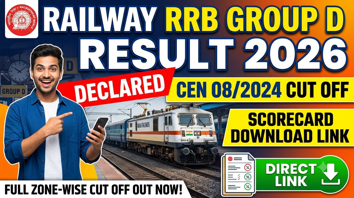 Sarkari Rojgar : SarkariRojgar.Com.co, Sarkari Result 2026, Sarkari Naukri & Sarkari Job Alert 4 Railway RRB Group D Result 2026