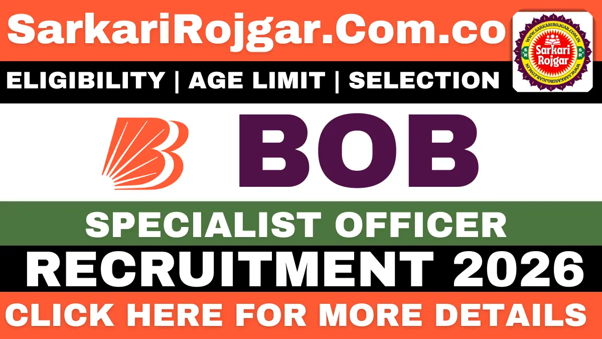 Bank of Baroda SO Recruitment 2026
