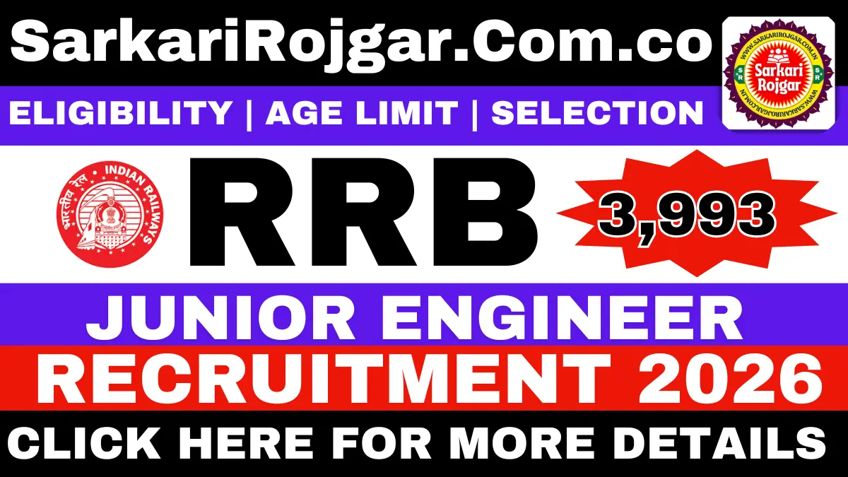 RRB Junior Engineer Recruitment 2026