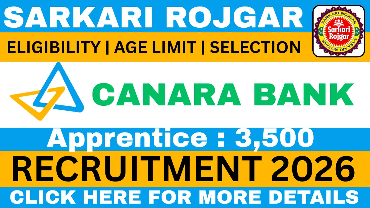 Canara Bank Apprentice Recruitment 2026