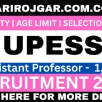 UPESSC Assistant Professor Recruitment 2026